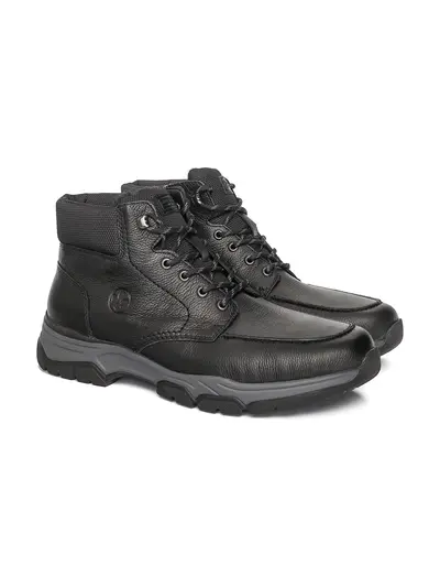 Ботинки черные с текстильным кантом